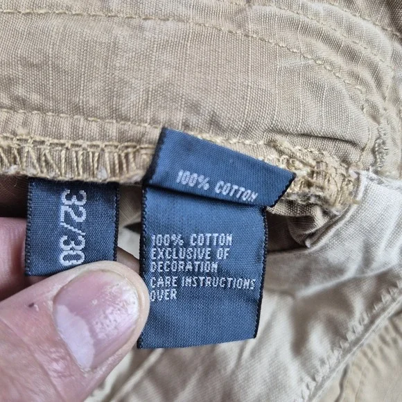 Vintage Polo Ralph Lauren RLPC OG-107 GS Combat Trousers Mens 32x30 Khaki